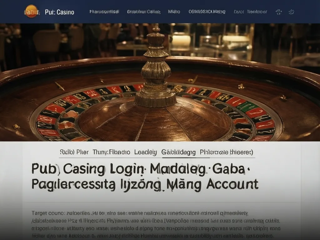 Pub Casino Login Guide